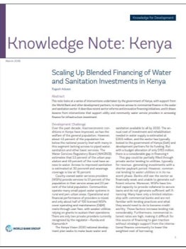 	 Scaling Up Blended Financing of Water and Sanitation Investments in Kenya