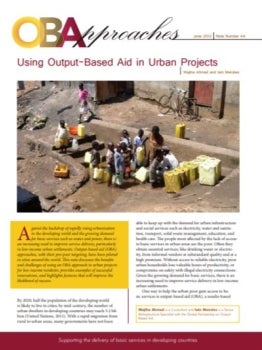 Using Output Based Aid in Urban Projects OBA44 GPRBA