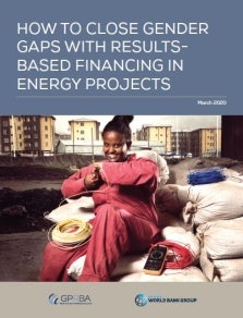 Cover - How to Close Gender Gaps with Results-Based Financing in Energy Projects