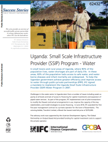 Uganda: Small Scale Infrastructure Provider (SSIP) Program - Water