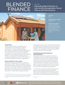 World Bank - Ghana - Blended Finance - Solar Home Systems