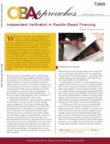 Independent Verification in Results-Based Financing IVA GPRBA OBA43