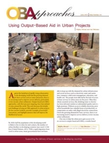 Using Output Based Aid in Urban Projects OBA44 GPRBA