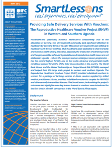 Providing Safe Delivery Services With Vouchers: The Reproductive Healthcare Voucher Project in Western and Southern Uganda  (GPRBA)